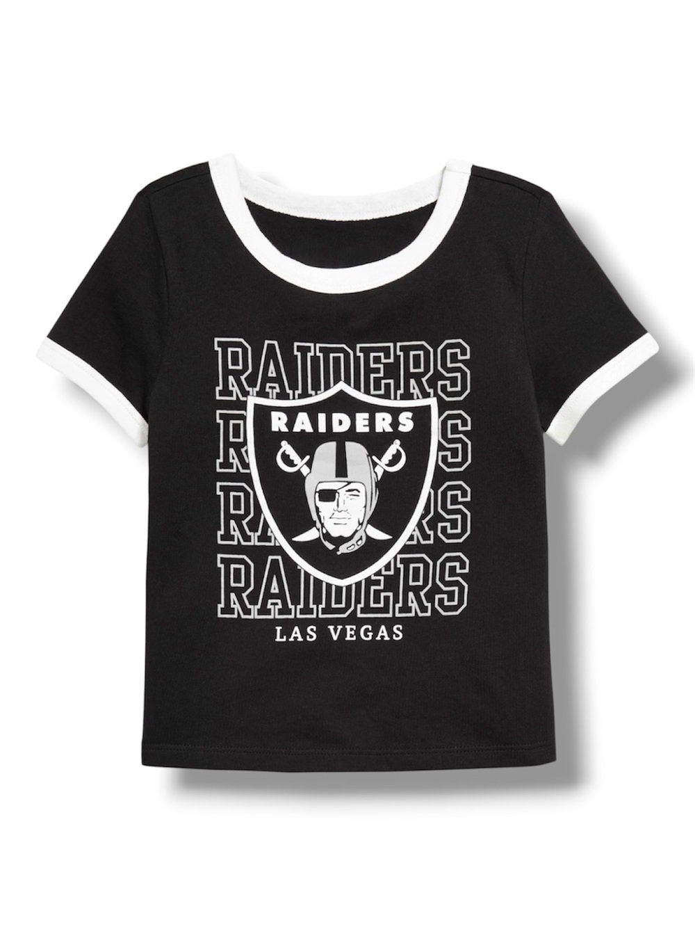 Kids NFL Las Vegas Raiders Graphic Ringer T-Shirt - Size XXL (18) - NWT